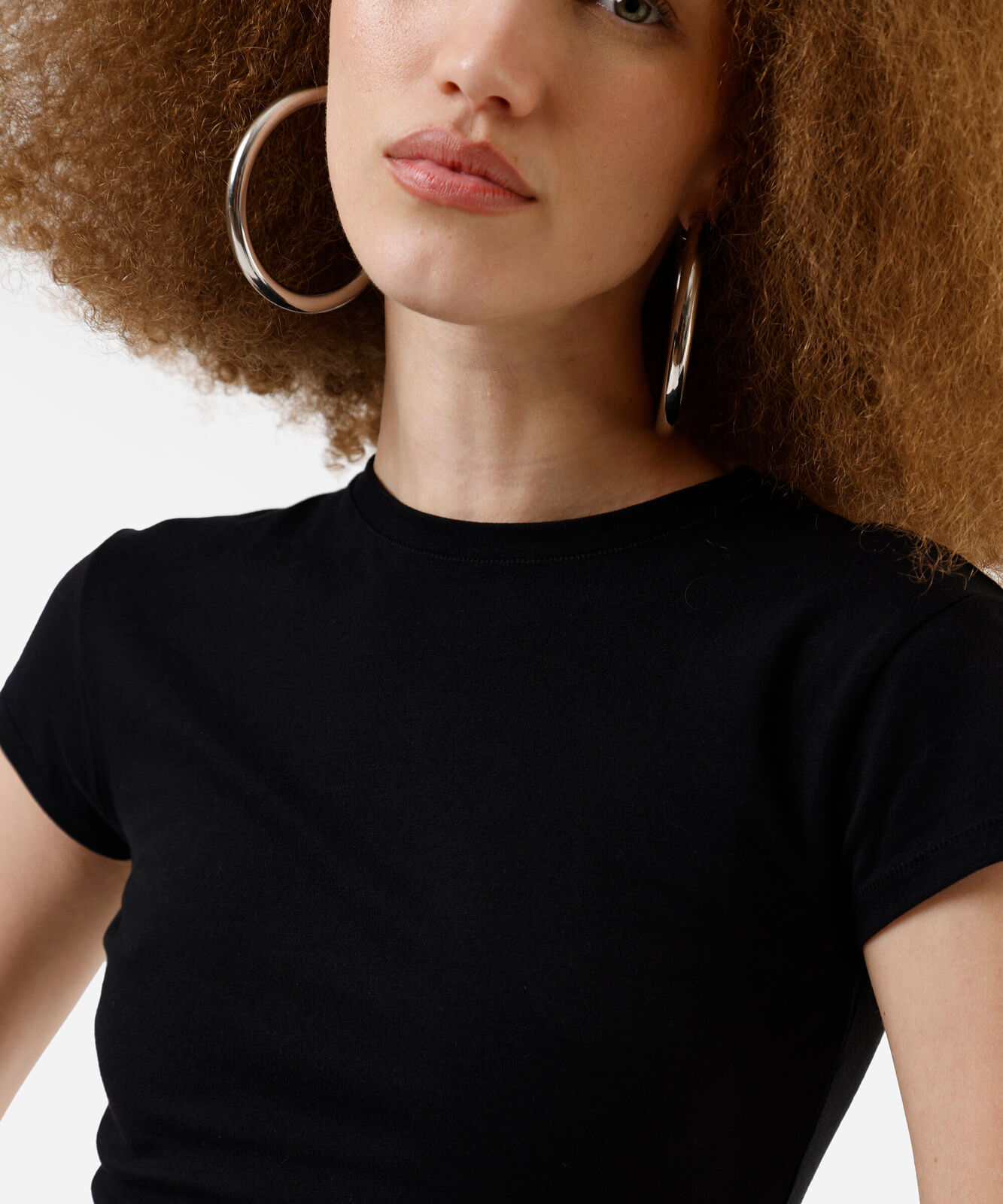 blusa básica feminina de algodão preta