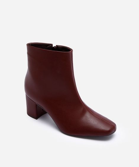 bota cano baixo salto médio via uno vinho