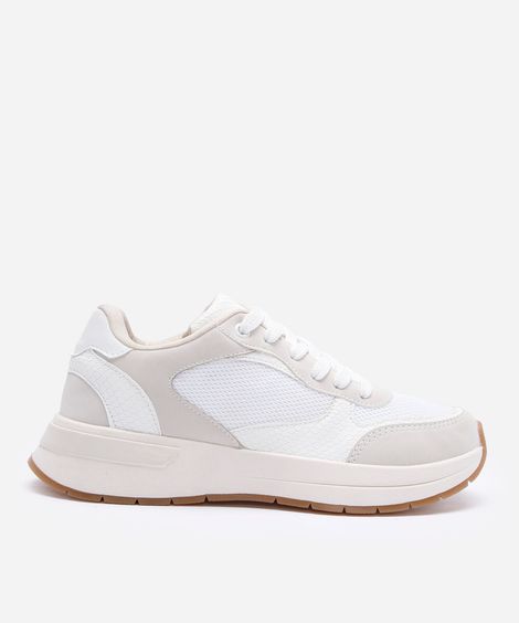 tênis jogging com recortes ace branco