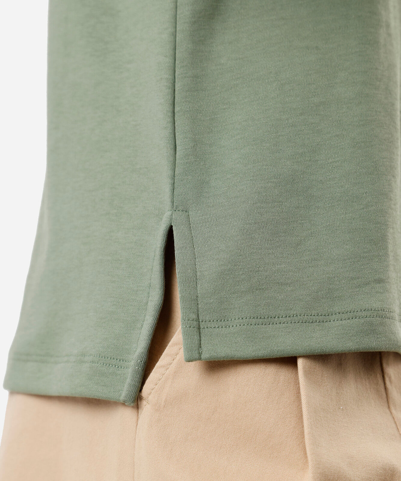 camiseta oversized feminina de algodão peruano interlock verde
