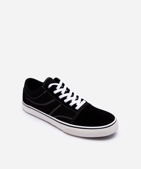 tênis masculino pespontado preto