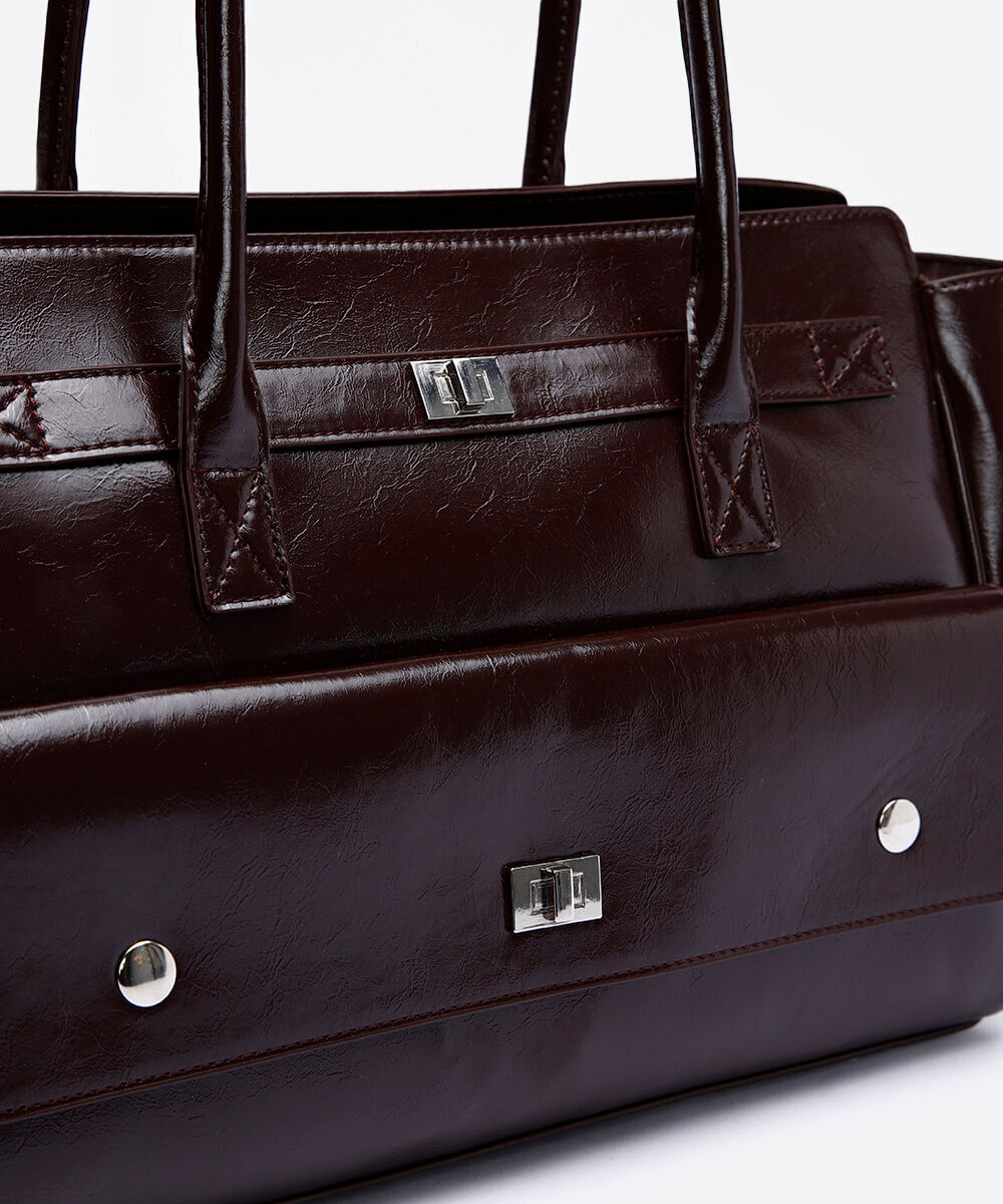 bolsa estruturada mindset marrom