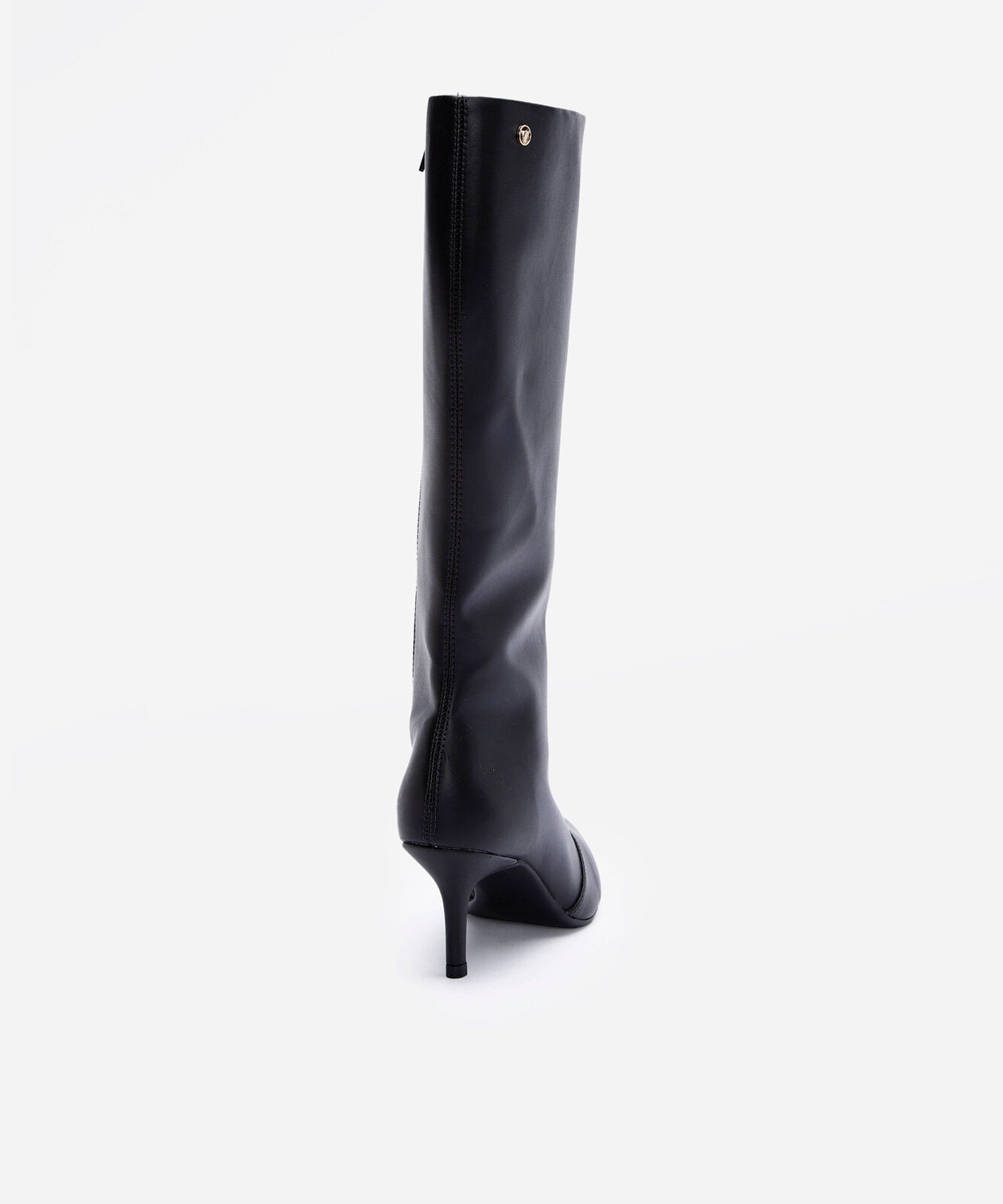 bota cano alto com salto fino preto