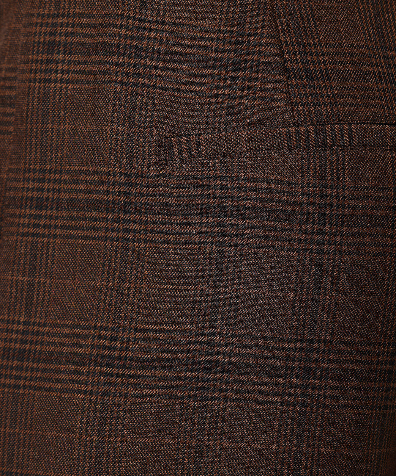 calça de alfaiataria feminina xadrez mindset marrom