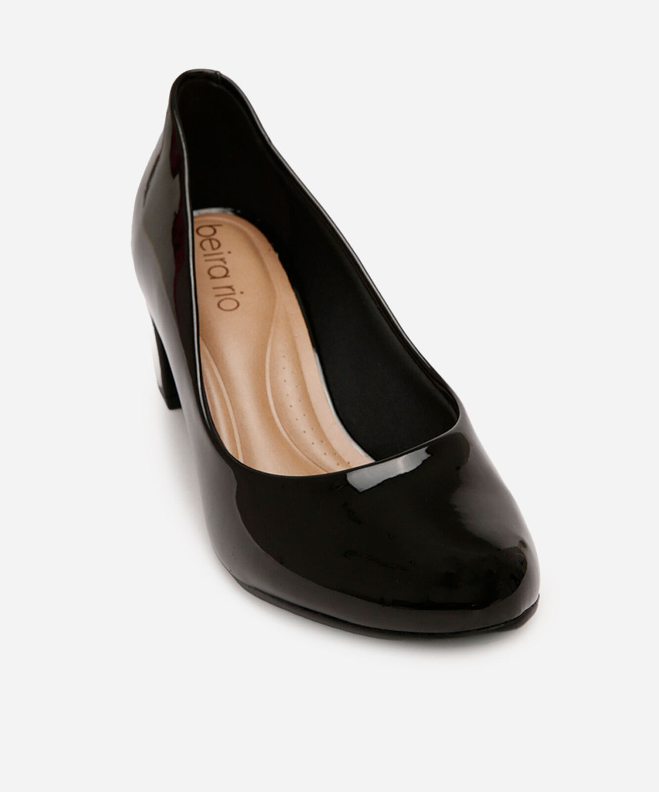 scarpin via uno salto baixo preto