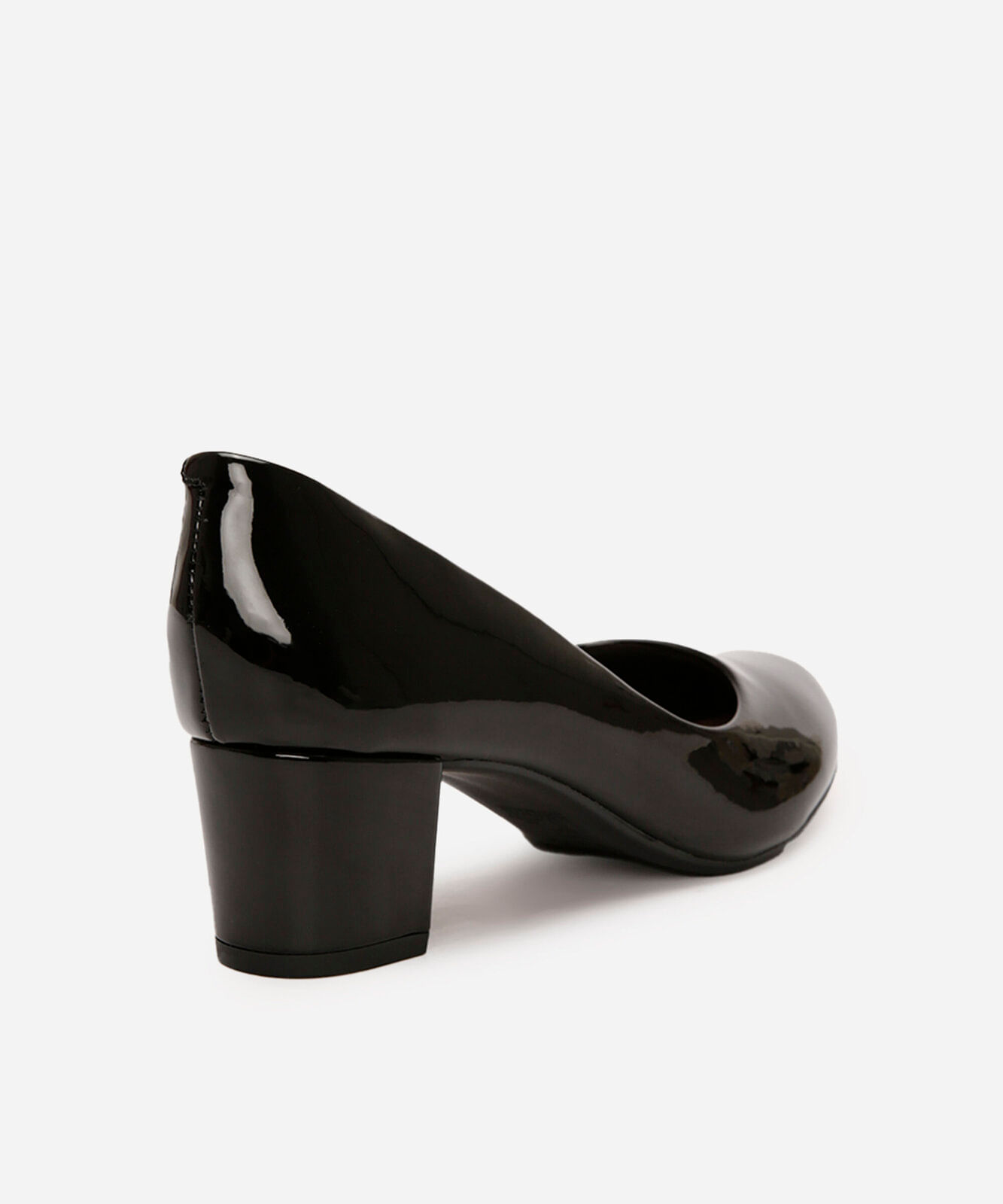 scarpin via uno salto baixo preto