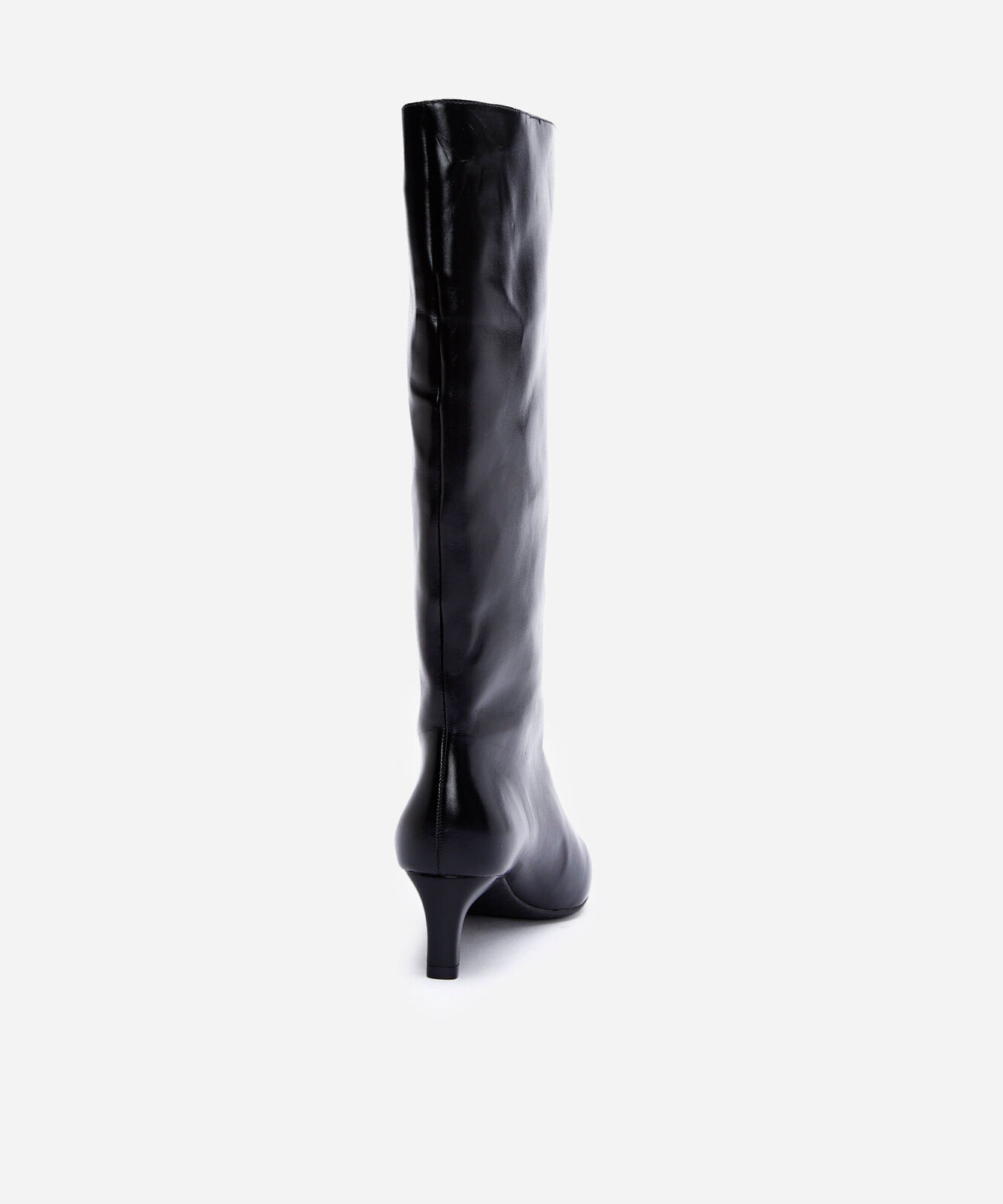 bota feminina cano médio salto kitten preto