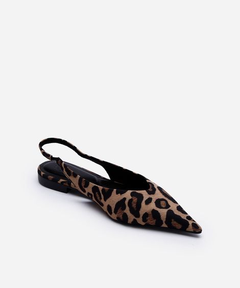 sapatilha bico fino animal print colorida