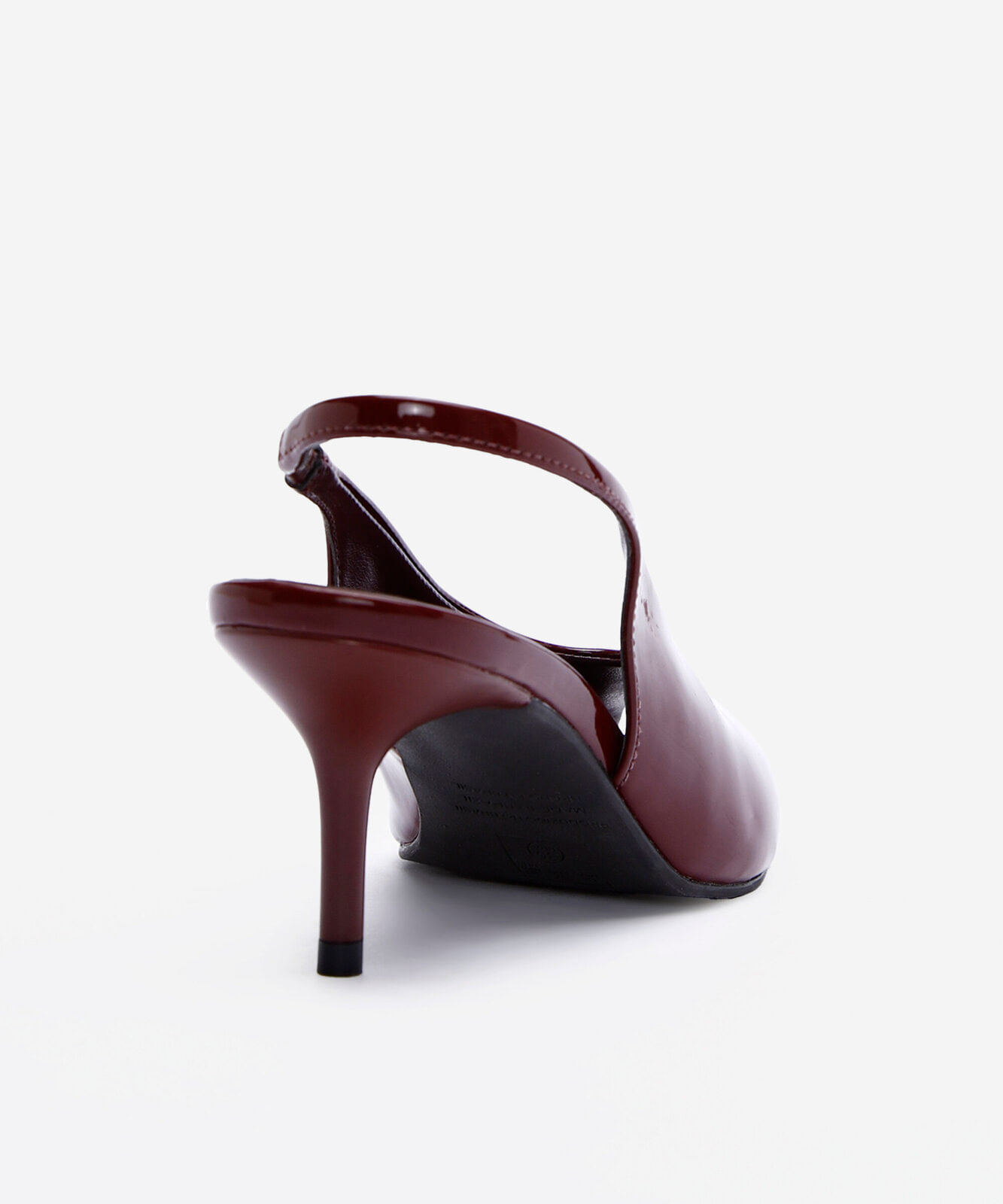 scarpin peep toe slingback vinho