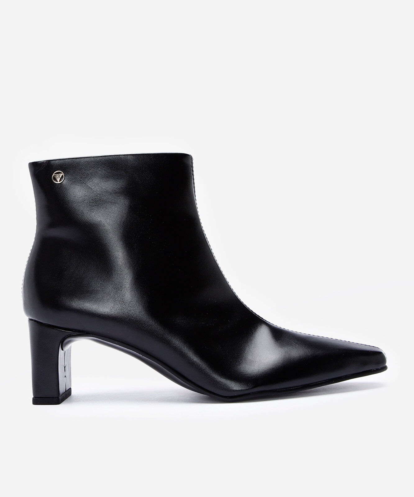 bota cano curto bico fino salto grosso via uno preta