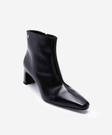 bota cano curto bico fino salto grosso via uno preta