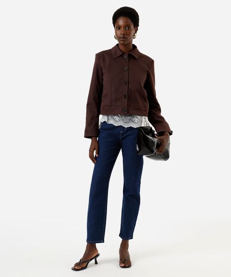 calça jeans feminina mom fit cintura super alta azul