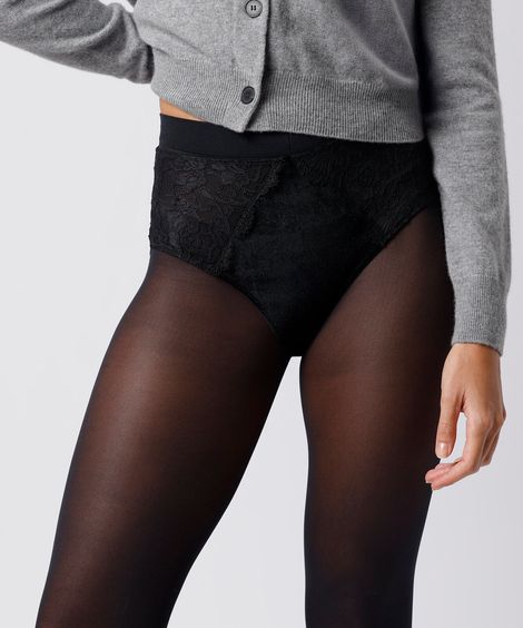 calcinha hot pant feminina de renda mindset preta