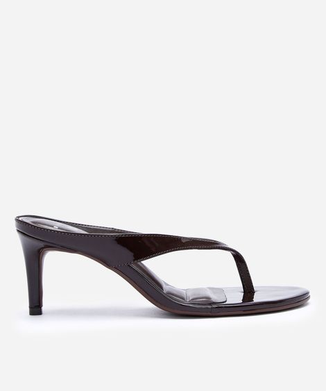 tamanco salto fino mindset marrom