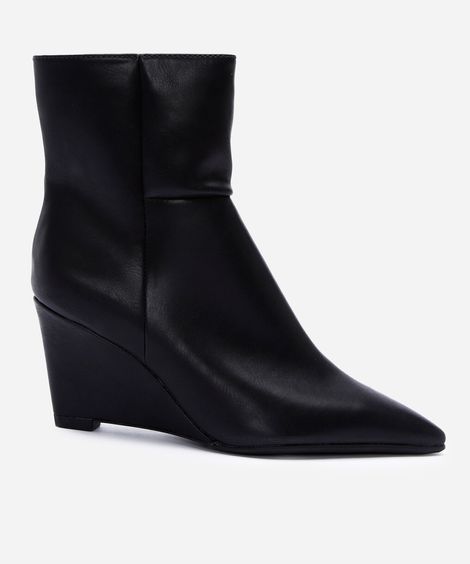 bato cano médio anabela com recorte preta