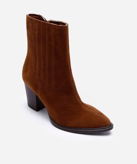bota western feminina com elástico marrom