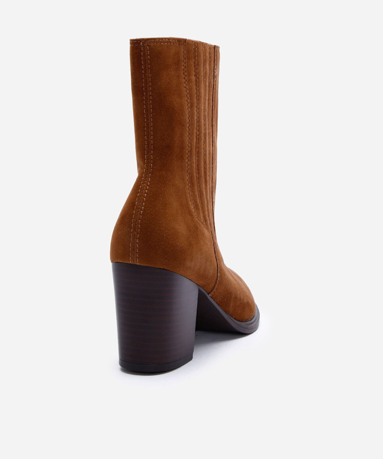 bota western feminina com elástico marrom