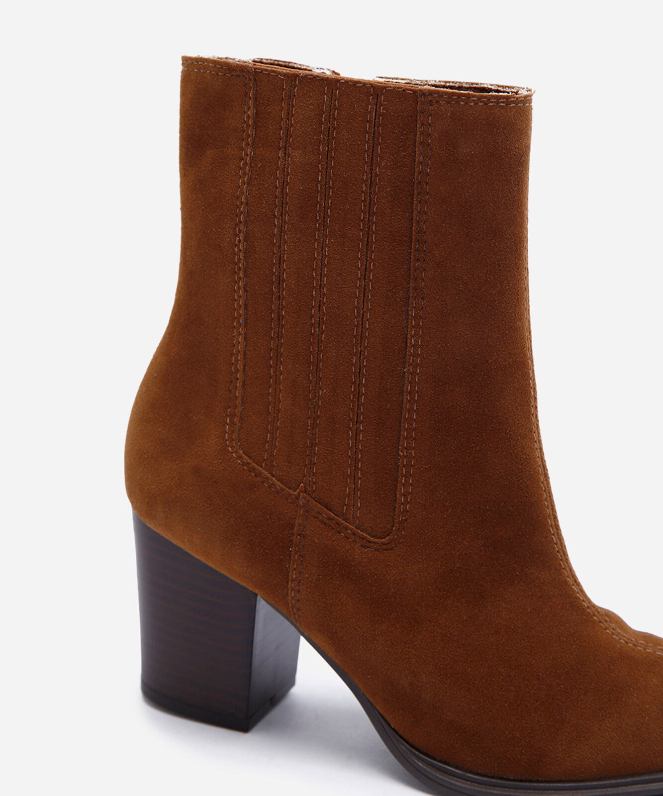 bota western feminina com elástico marrom
