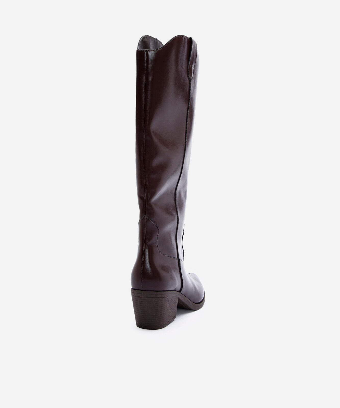bota western cano alto marrom