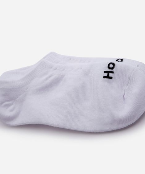 kit de 3 meias cano baixo branco