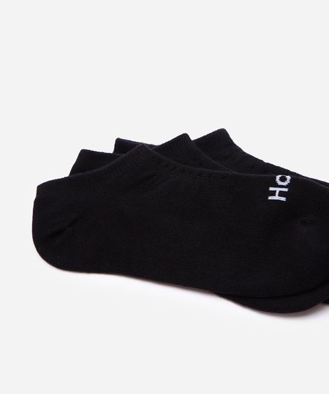 kit de 3 meias cano baixo preto