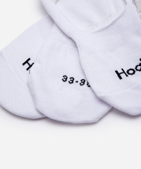 kit de 2 pares de meias invisíveis branco