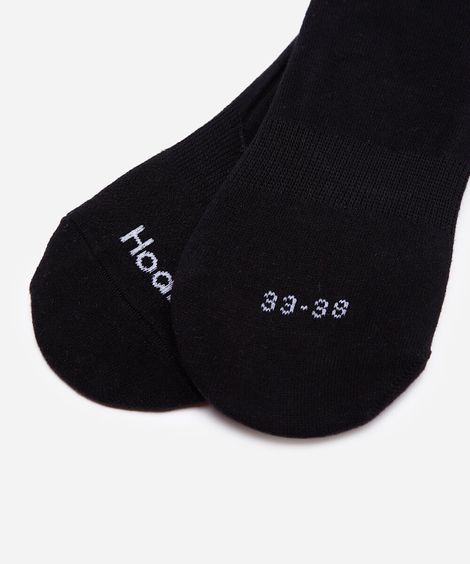 kit de 2 pares de meias invisíveis preto