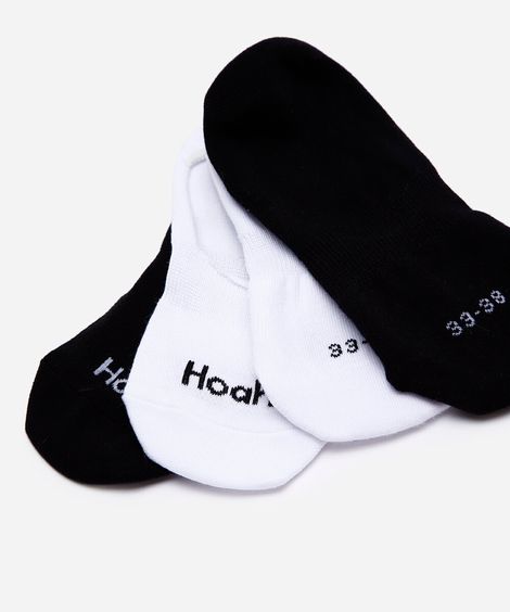 kit de 2 pares de meias invisíveis colorido