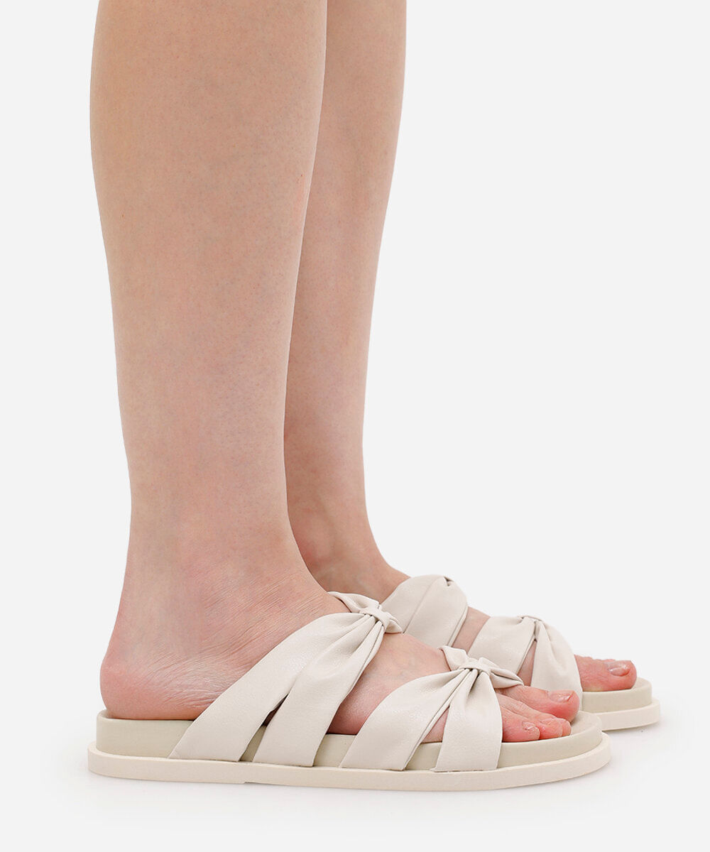 papete flatform feminina com amarração oneself off white
