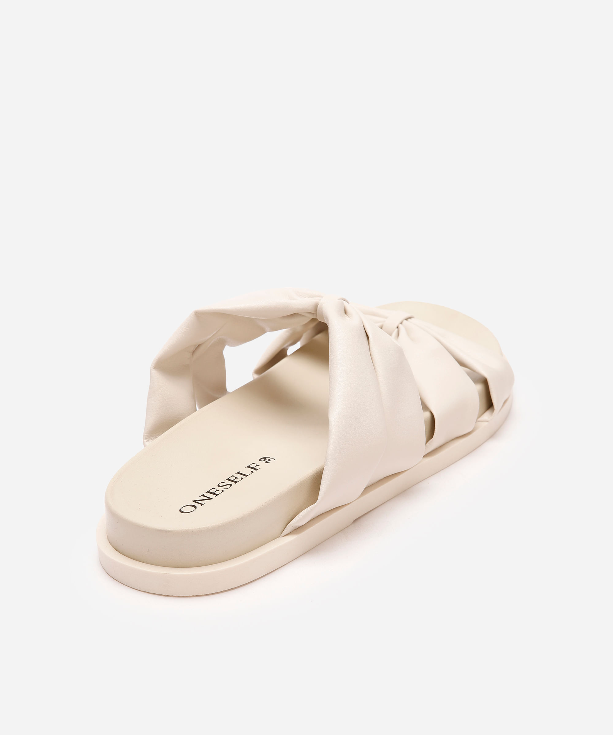 papete flatform feminina com amarração oneself off white