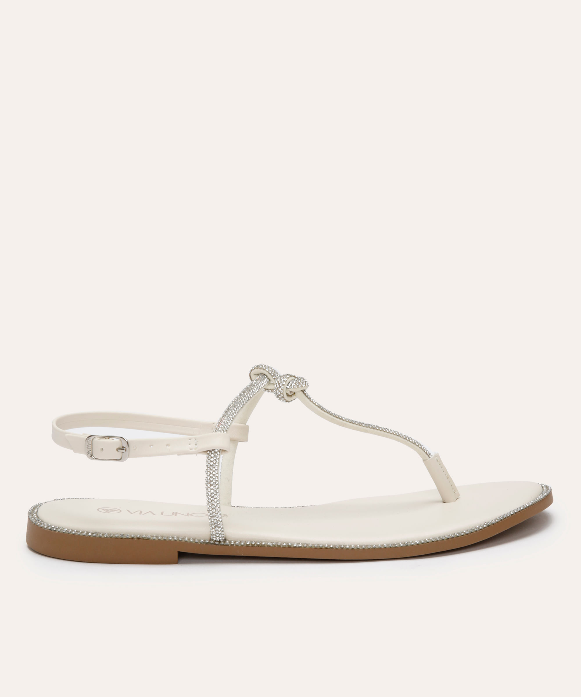 rasteirinha com brilhos via uno off white