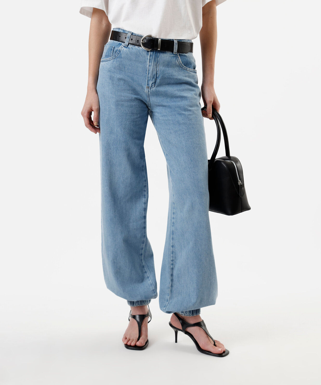 calça feminina jeans balonê sawary azul