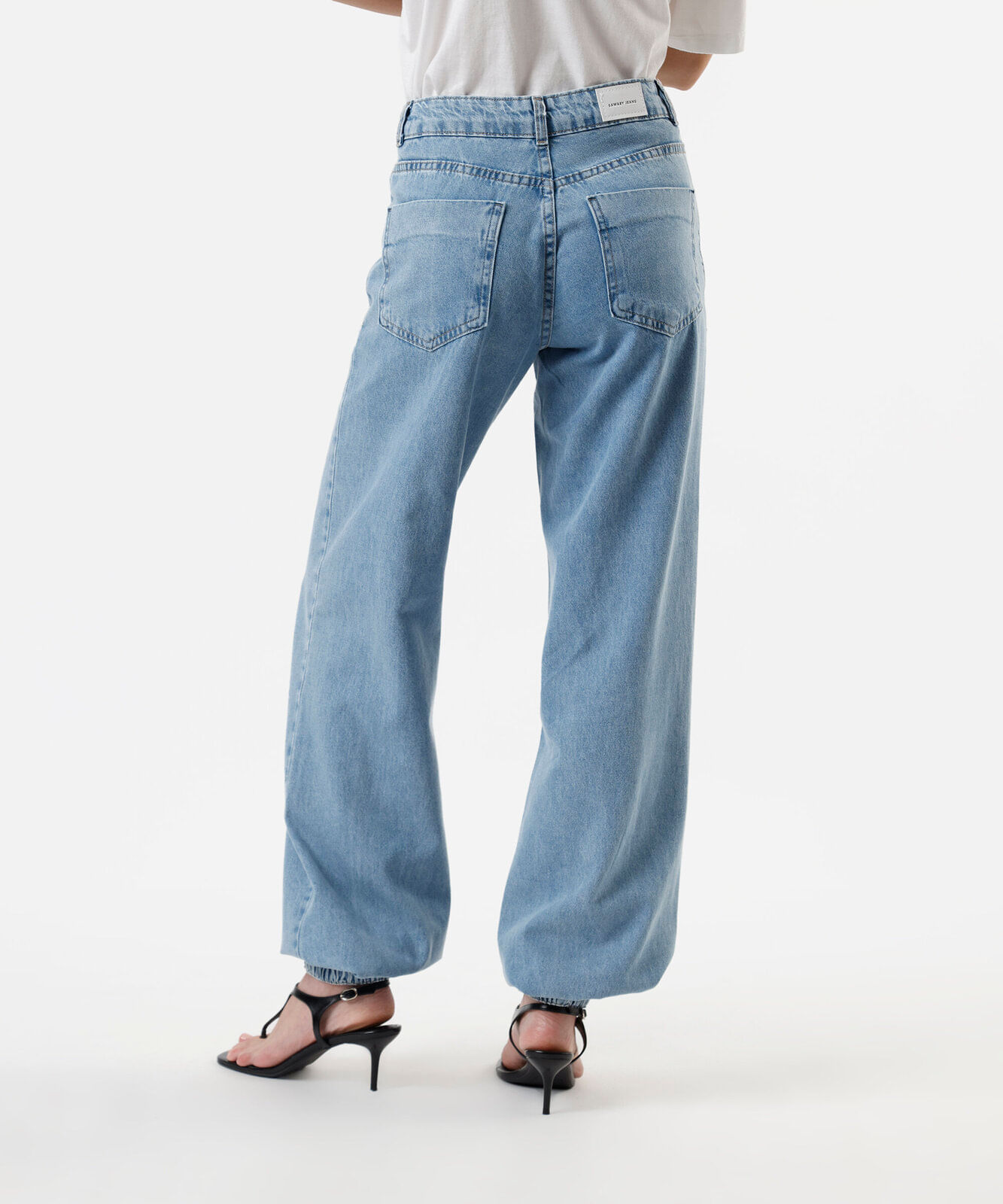 calça feminina jeans balonê sawary azul