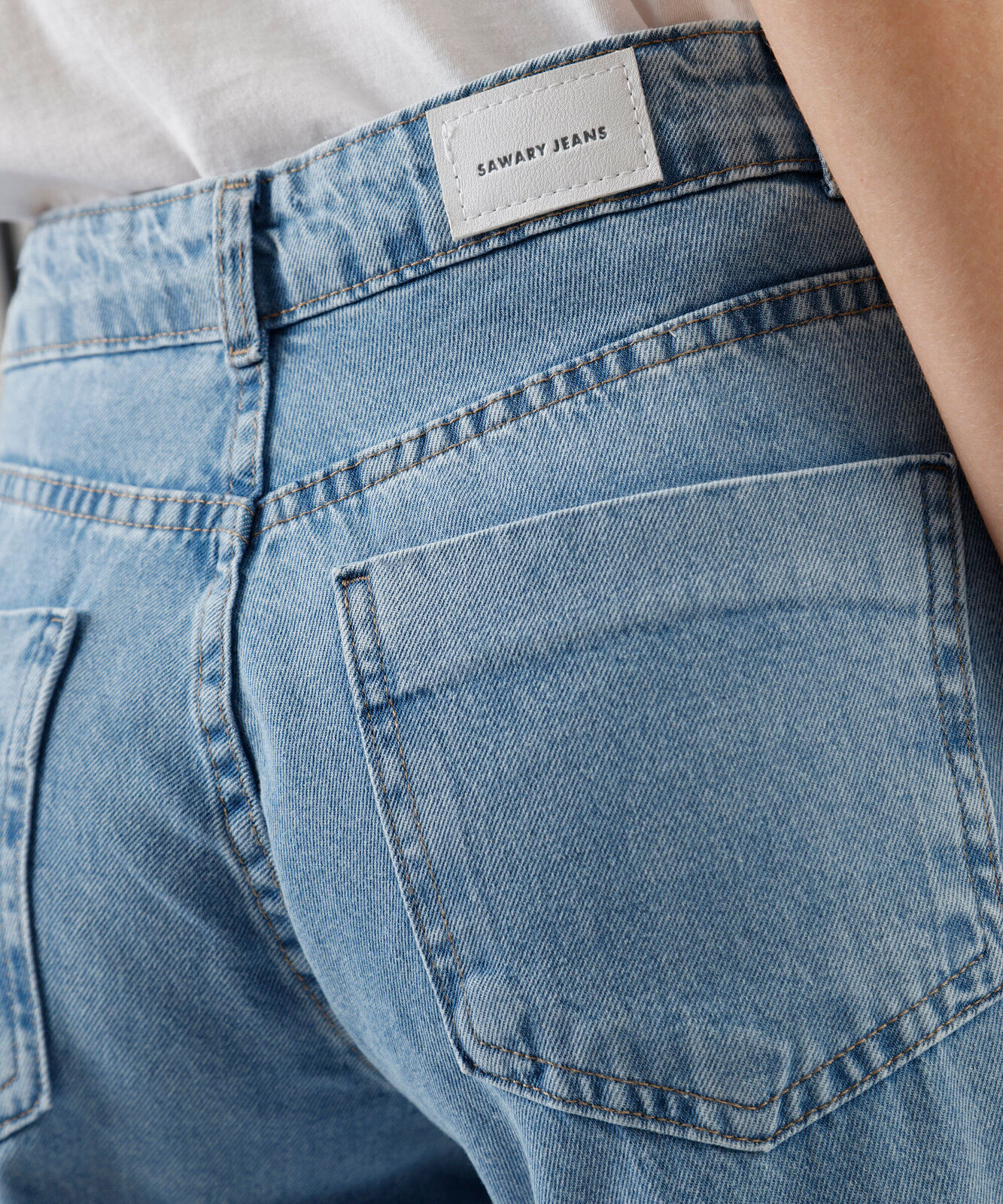 calça feminina jeans balonê sawary azul