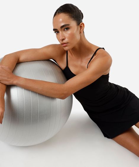 vestido alça fina feminino esportivo ace preto