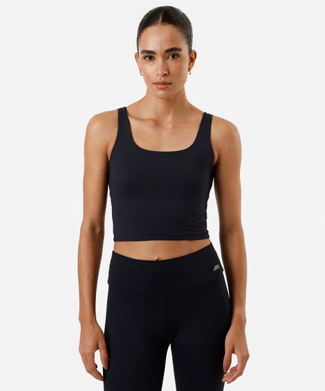 regata cropped feminina esportiva preta