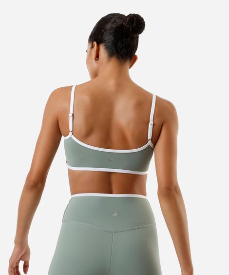top feminino esportivo ace alça fina verde