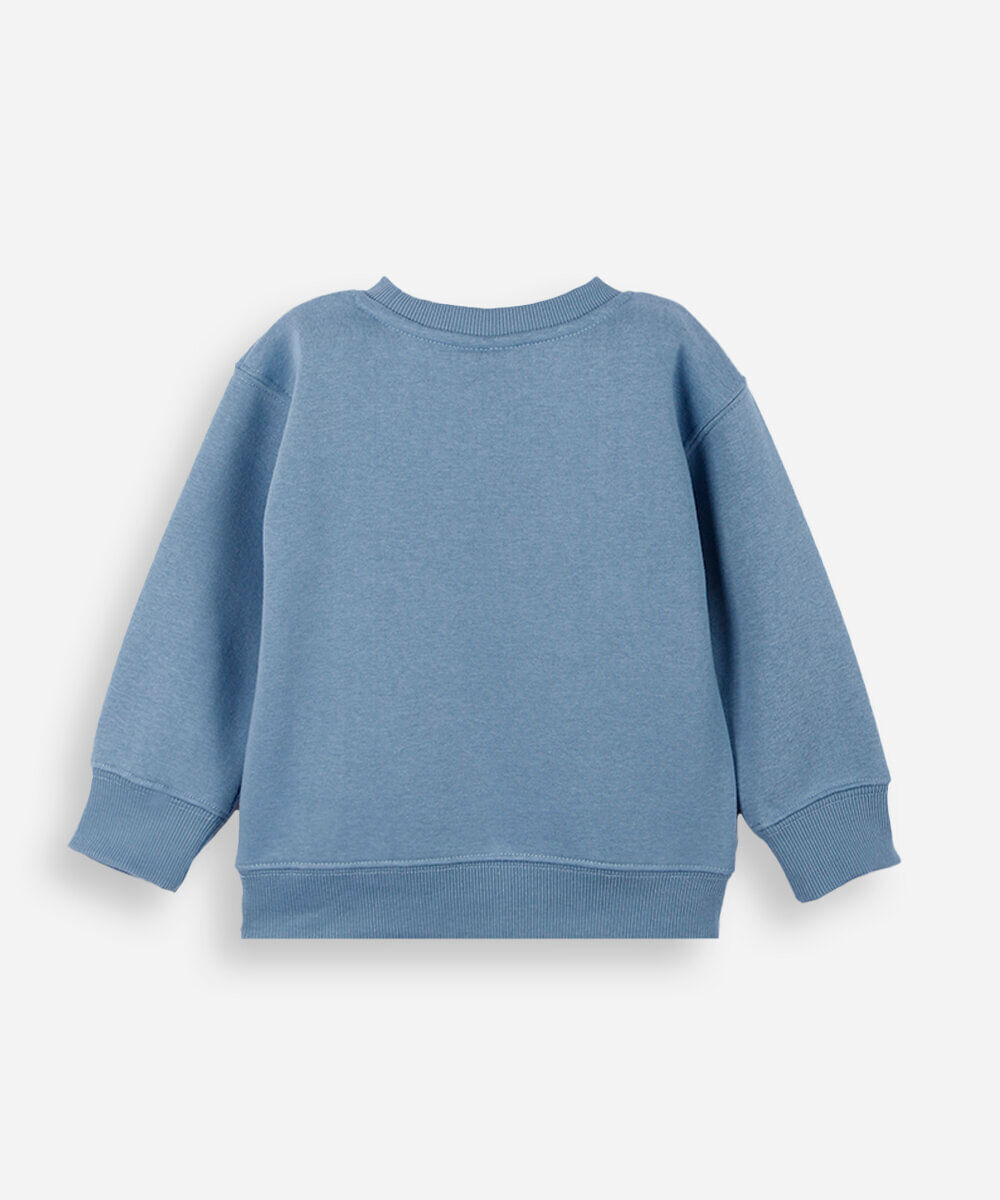 blusão infantil de moletom carros azul