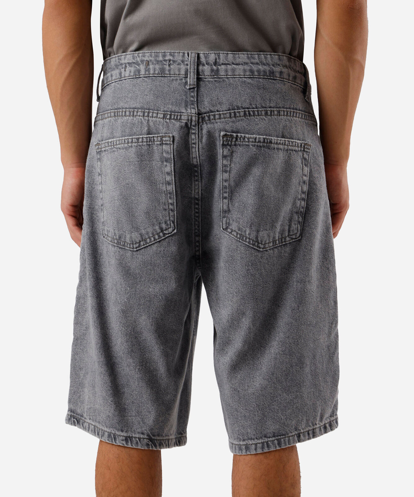 bermuda baggy masculina jeans cinza