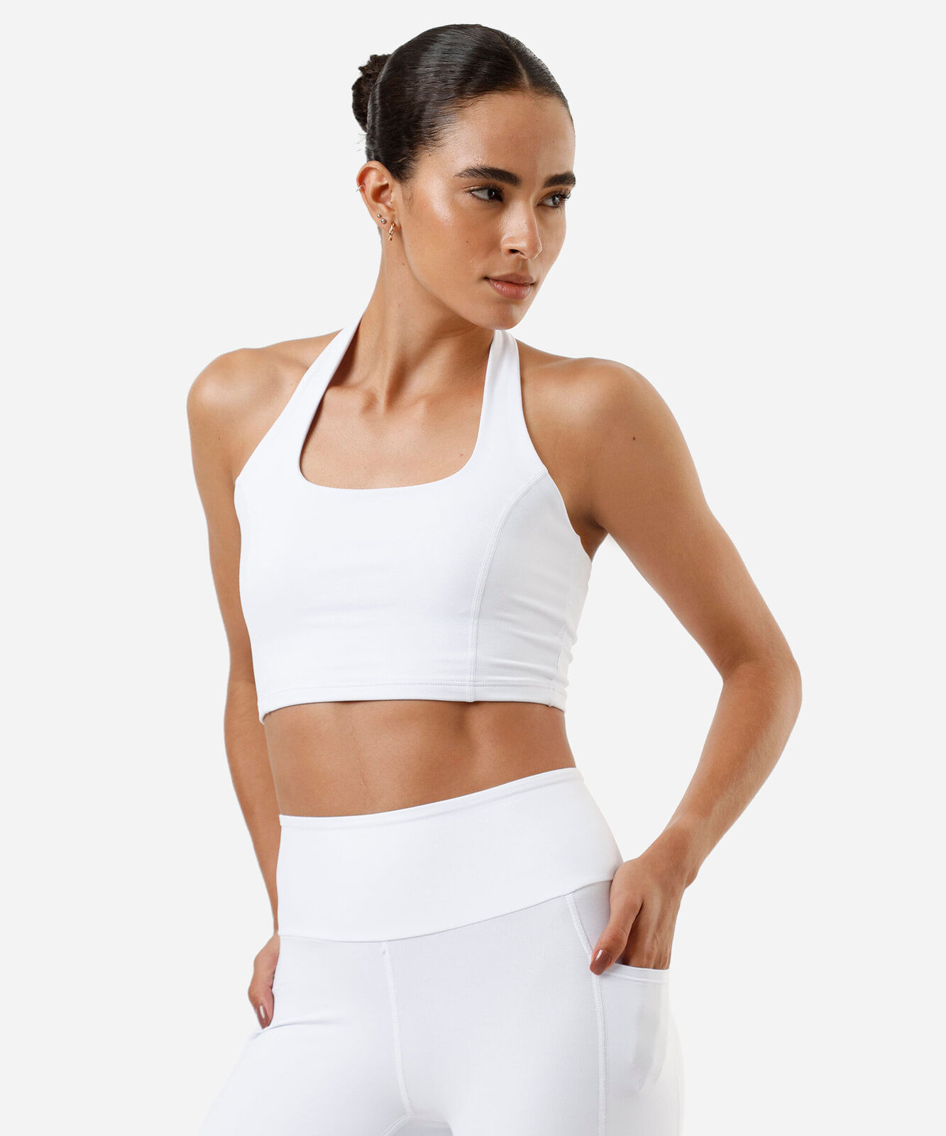 top feminino frente única branco