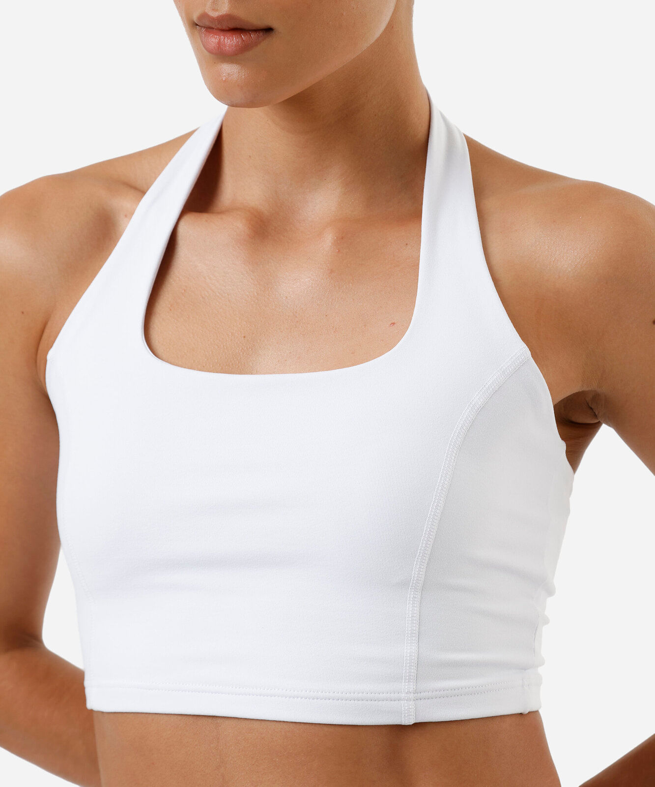 top feminino frente única branco