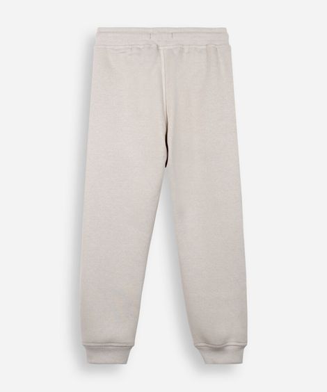 calça jogger infantil de moletom  bege