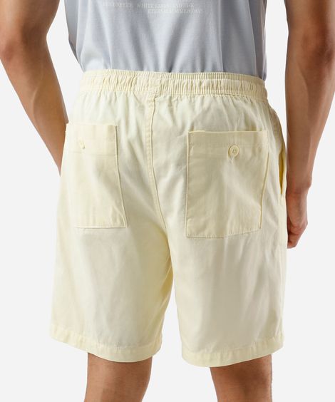 bermuda jogger masculina de sarja amarela
