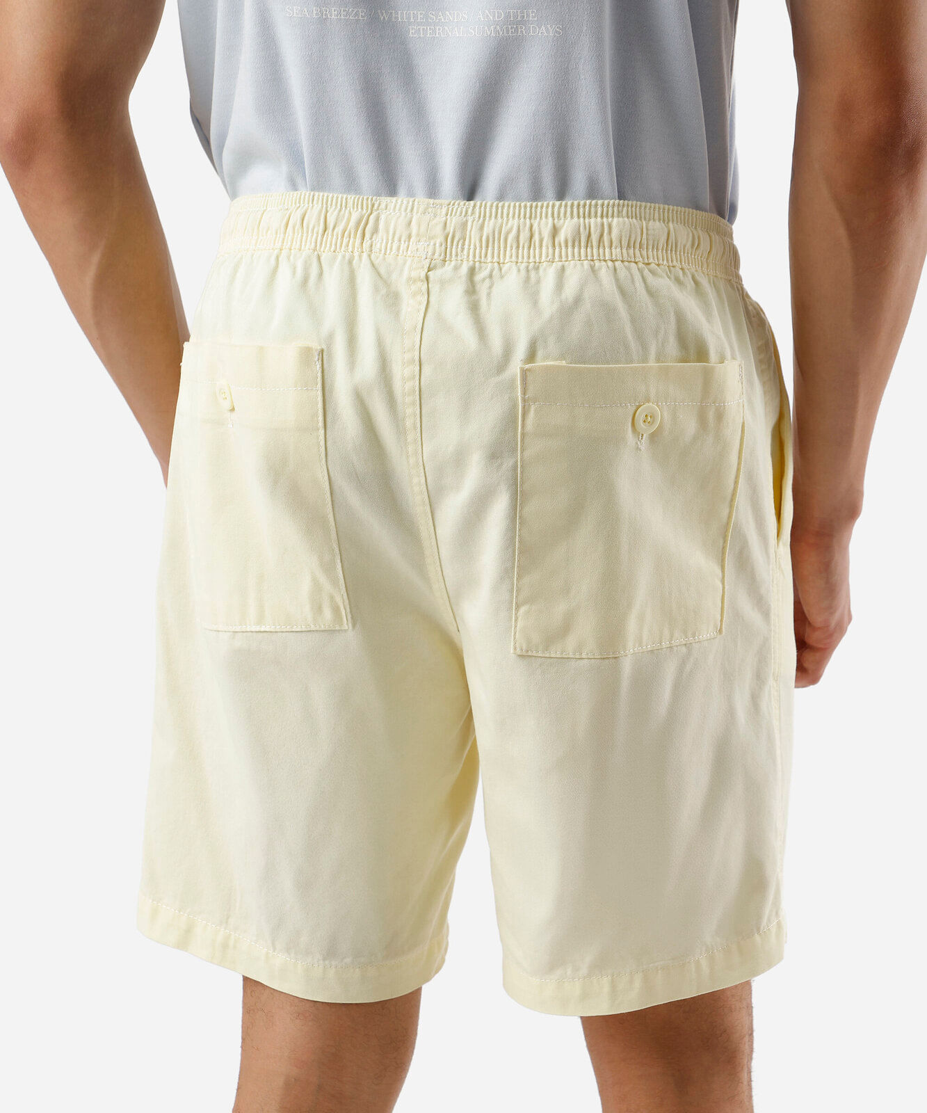 bermuda jogger masculina de sarja amarela