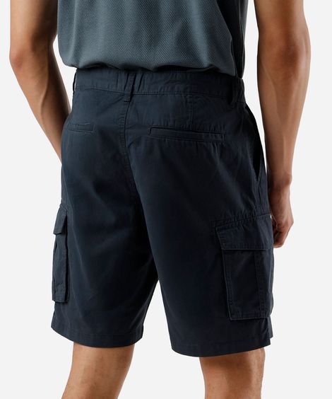 bermuda cargo masculina de sarja azul