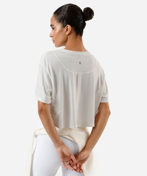 camiseta box fit feminina cropped cea sports off white