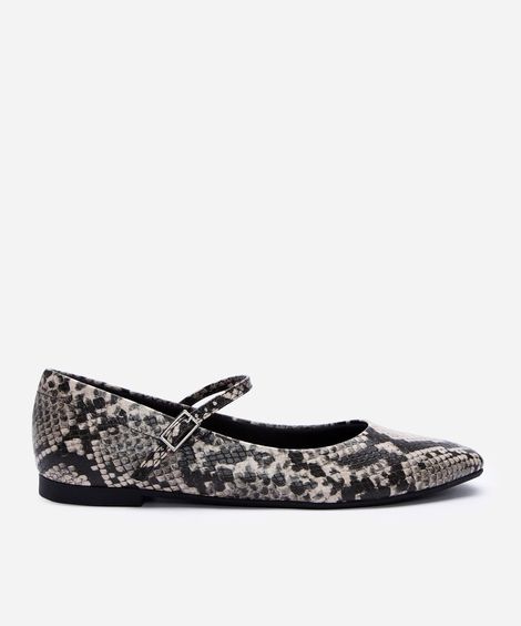 sapatilha boneca croco animal print cinza