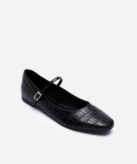 sapatilha boneca croco preta