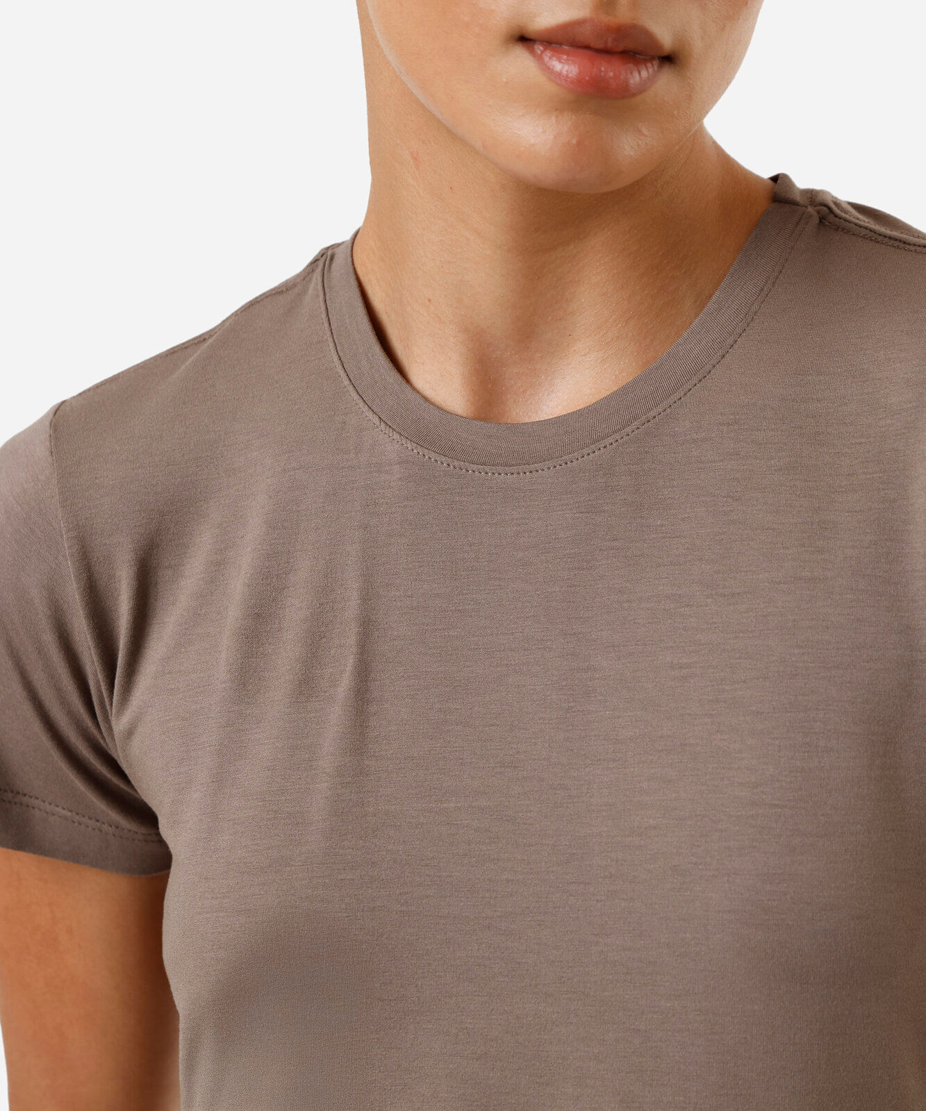 camiseta feminina manga curta airtech cinza