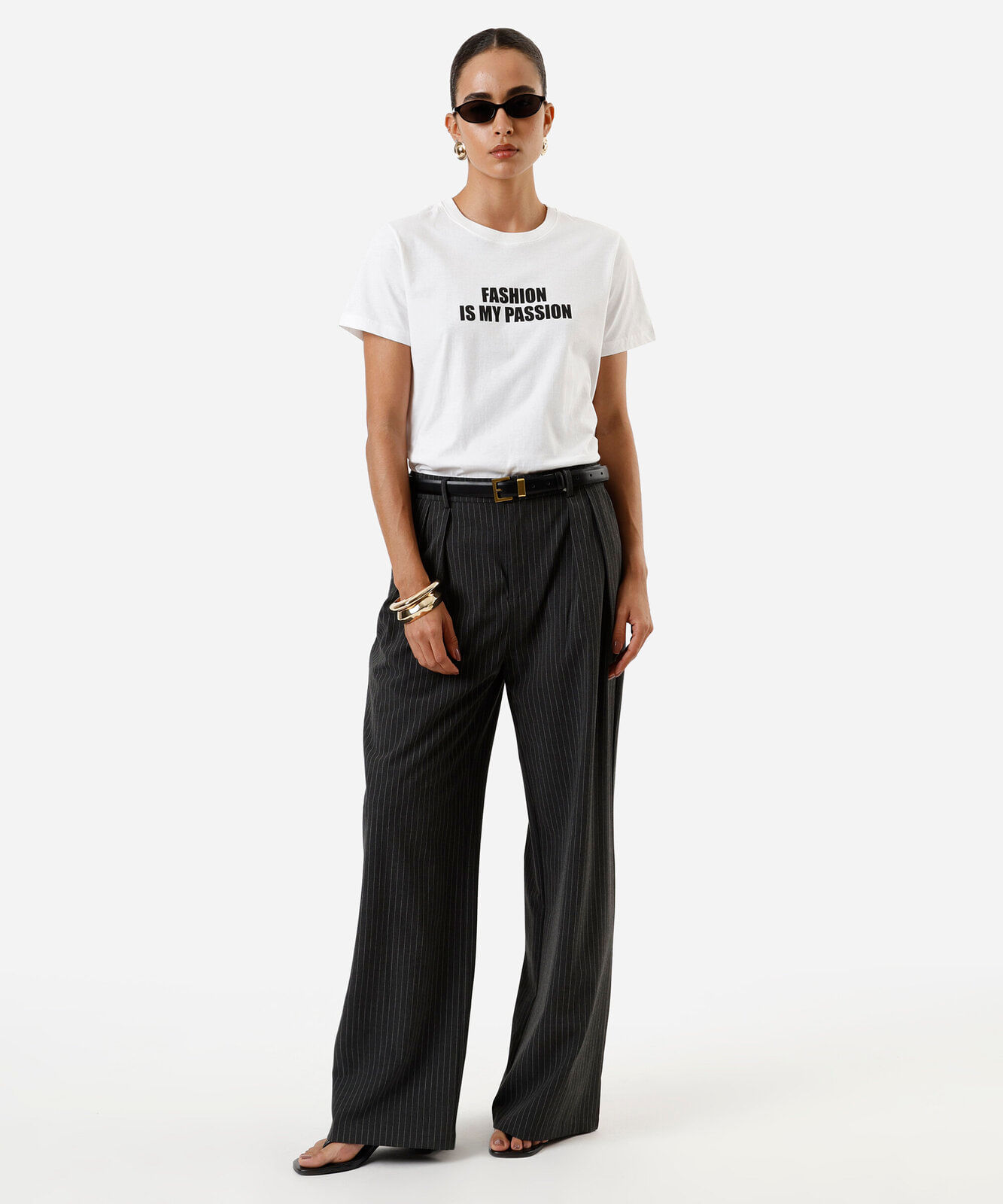 camiseta feminina de algodão fashion off white